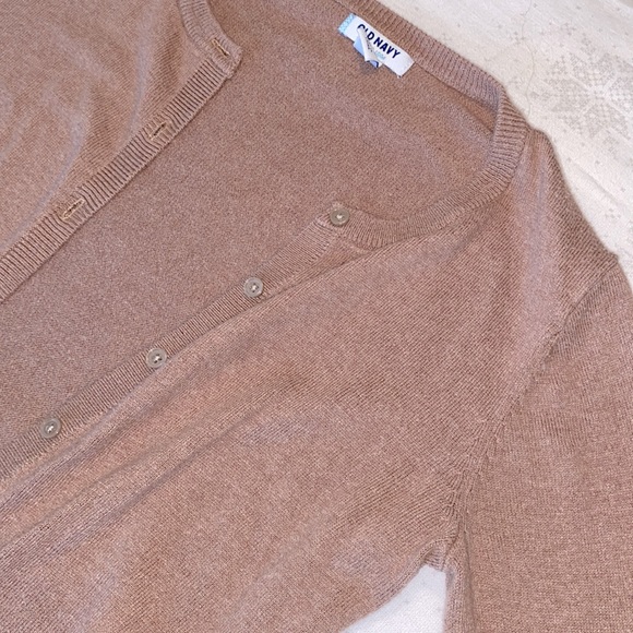 dusty brown button up Old Navy cardigan - Picture 2 of 3